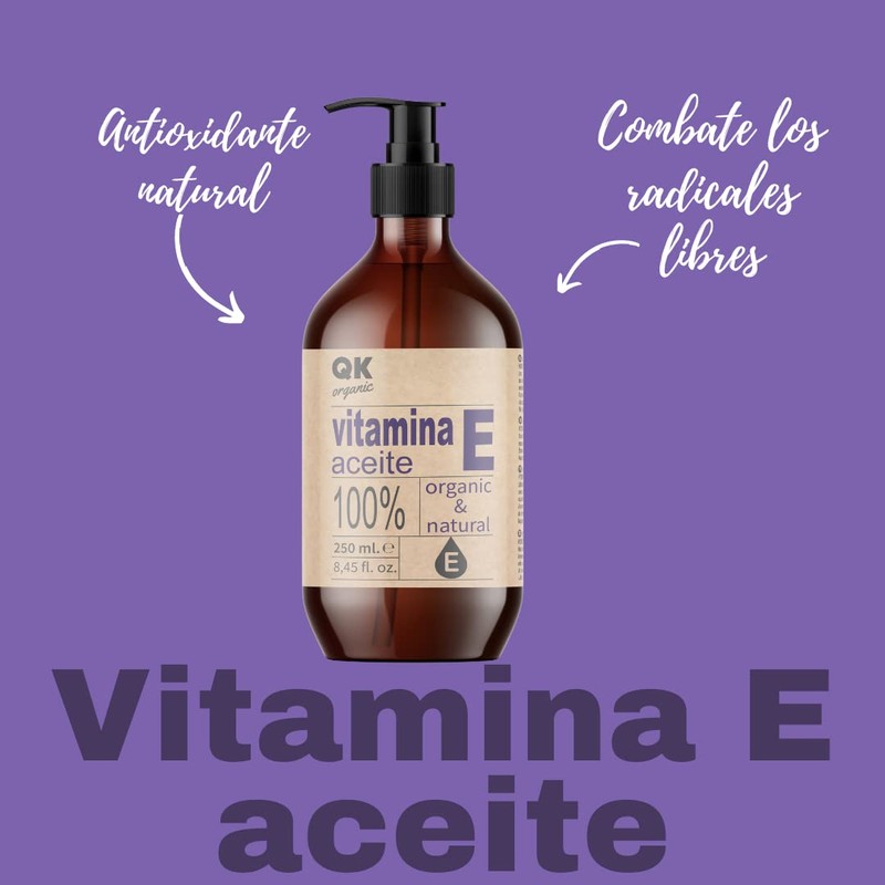 Vitamin E Oil 250 ml - Natural - Antioxidant and