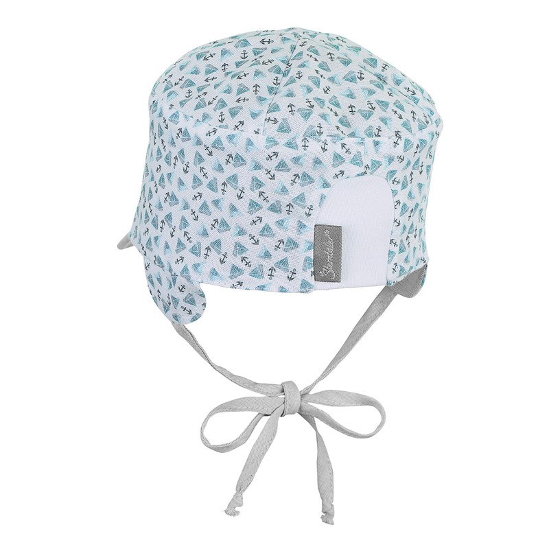 Sterntaler Baby Boys' Reversible Peaked Cap, Turquoise (turquoise 435)