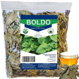 Boldo Dried Leaves, whole Boldo Leaf, 100% Natural Detox, 1/2 pound / 8oz Hojas De Boldo, Peumus Boldus Herbal Tea, Boldo Tea, Packaged in The USA (8oz)