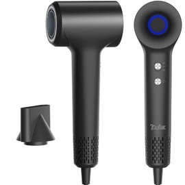 Secadora de Cabello 1500W, Secador de Iones Negativos de 200M, Motor sin Escobillas de Alta Velocidad de 110,000 RPM para un Secado Rápido en 2 Minutos, Secador de Pelo de Bajo Ruido de 57dB-negro