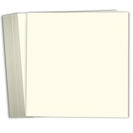 Hamilco Card Stock Scrapbook Paper 12x12 Cream Colored Cardstock Heavyweight 130lb Cover – 25 Pack