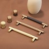 BUKOBYHE 10 Pack 7.5Inch Kitchen Cabinet Handles Brushed Brass Knurled