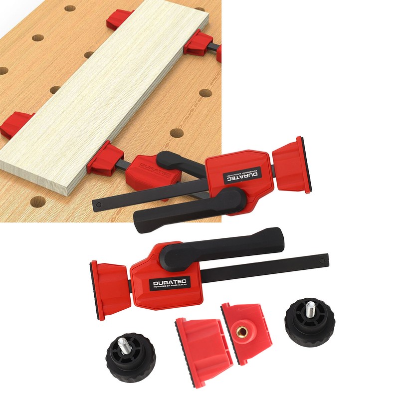 2Pcs Bench Dog Clamps Woodworking Workbench Dog Hole Edge Adjustable