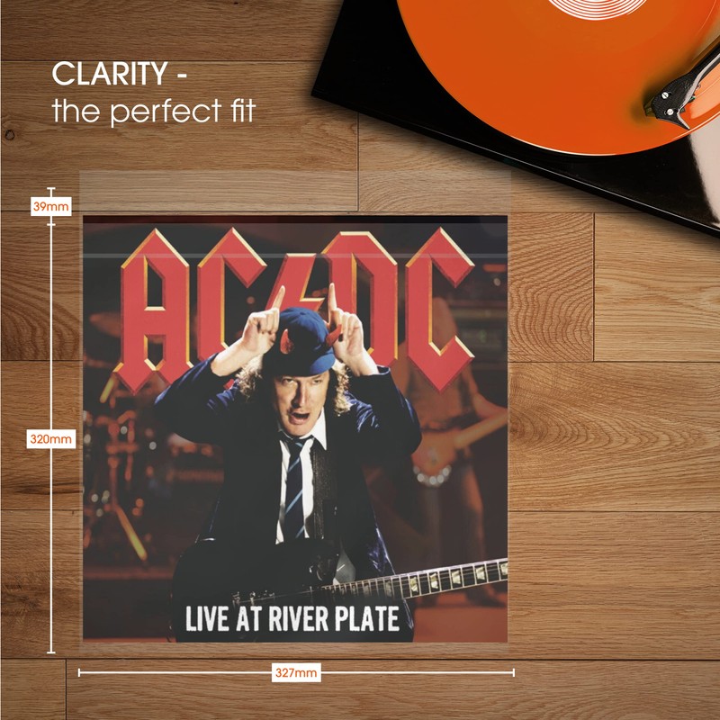 50x 12 Inch TRIPLE LP Resealable Clear Outer Vinyl Record