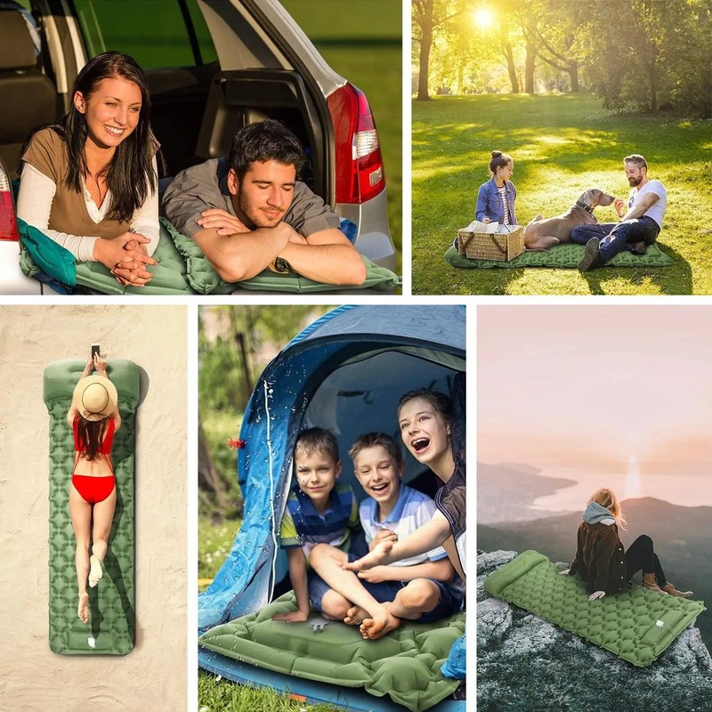 Einfach Draussen Inflatable Ultralight Sleeping Mat with Integrated Cushion, Inflatable