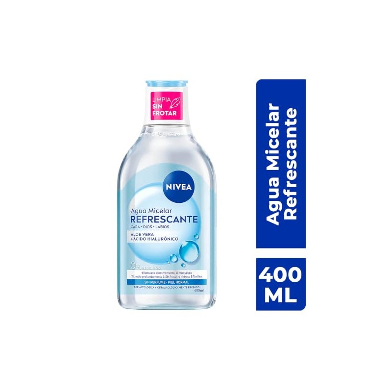 NIVEA Agua Micelar para Piel Normal(400 ml) - Fórmula Vegana