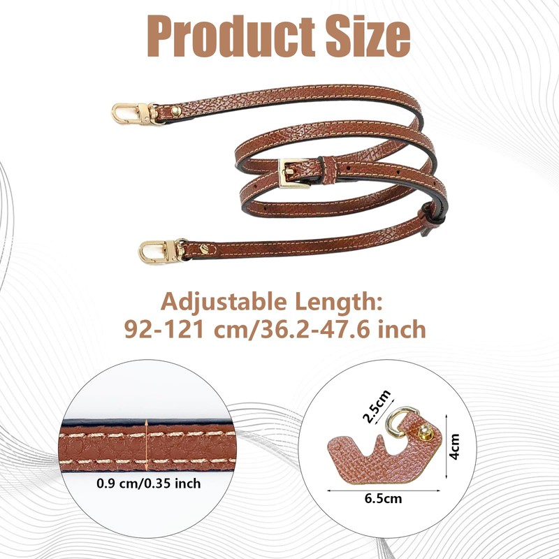 Strap compatible for Longchamp Mini Bag,Handbags Straps with Gold Hardware,