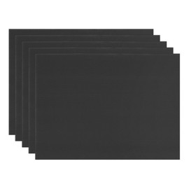 M METERXITY 5-Pack Corrugated Plastic Sheets, 8 Inch x 12 Inch Waterproof Blank Corrugated Poster Board Yard Signs for Garage Sale/Office/Classroom/Party/Lawn Sign Road [3mm Thick, Black]