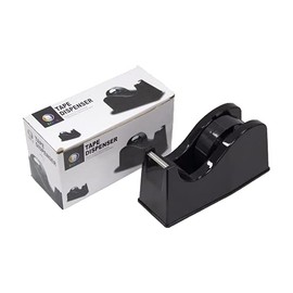 MR.R Desktop Tape Dispenser, Masking Tape Dispenser, Adhesvie Roll Holder with Weight Nonskid Base Black for Heat Press Transfer Printing Tape (Fits 1'' & 3'' Core)