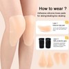 POMAMZ Silicone Knee Pads,Adhesive Knee Brace KneePad for Skiing Skating,Snowboarding,Ateboarding,Roller