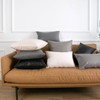 MUKA Custom PU Leather Throw Pillow Covers, Hand Stitched Leather
