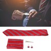 Mens Tie Classic Striped Polyester Yarn Easy Match Guarantees Durability