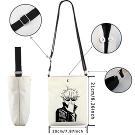 WCGXKO JJK Anime Inspired Crossbody Bag Cartoon Anime Gift for Japanese Animation Fans (Anime Cro)