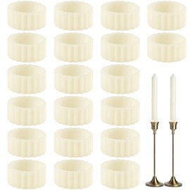 20 Pcs Rubber Candle Hugger, Candle Grips Inserts for Taper Candles Base Accessories Bougie Upright and in Place for Taper Bougie Cups