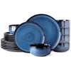 LeRatio Ceramic Dinnerware Sets for 6,Porcelain Plates and Bowls Sets,Handmade