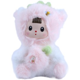 Kawaii Plush Doll, Stuffed Animals with Vinyl Face Pink Strawberry Cat Shaped for Girls Boys Kids Lovers, 7 inches Kawaii Vinyl Plush Pendant Cute Figurines Gifts for Collectibles Home Decor Birthday