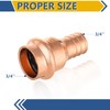 GUOFIS 10-Pack Copper Press Fittings, 3/4" x 3/4" PEX Crimp