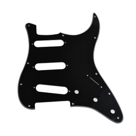 Phrilam SSS 11 Hole Copper foil Strat Pickguard ST Pick Guard Scratch Plate for Fender USA/Mexican Standard Stratocaster Modern Style Electric Guitar,Brown Tortoise Shell