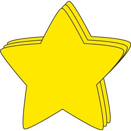 Die-Cut Magnetic - Large Single Color Star 5.5", 4 pcs for Classroom Decorations, Patriotic Decorations, Celebrations, Intergalactic Space Theme