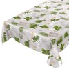 Anro Oilcloth Tablecloth, Wax tablecloths Washable, Herbs Green Beige Organic