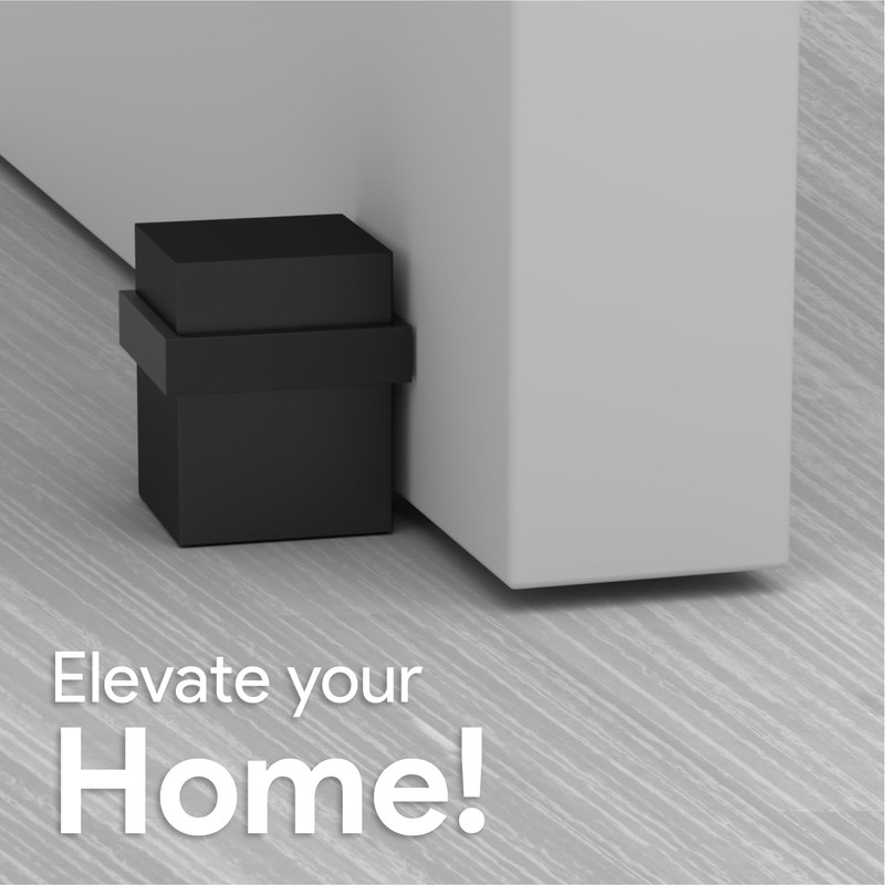 Mega Handles Square Floor Door Stopper, Quickly Installed Wall Protector