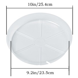 Idyllize 10 Pieces of 10 inch Clear Plastic Plant Saucer Drip Trays for pots (10")