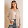 Arach&Cloz 2025 Womens Cropped Cardigan Fall Fashion Soft Long Sleeve