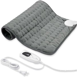 Heating Pad, Electric Heating Pad -Electric Heat Pad with Multiple Temp & Timer Settings, Auto Shut Off (Dark Gray, 24‘’×20‘’)