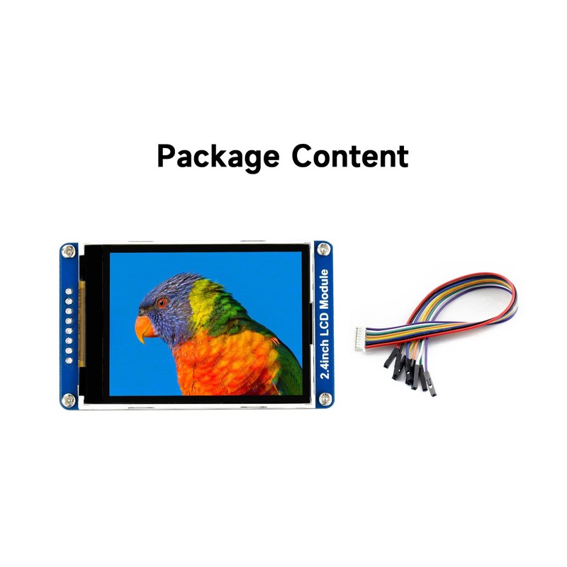 Waveshare 2.4 inch LCD, Compatible with Raspberry Pi 4B/3B+/3A+/3B/2B/1B+/1A+/Zero 2