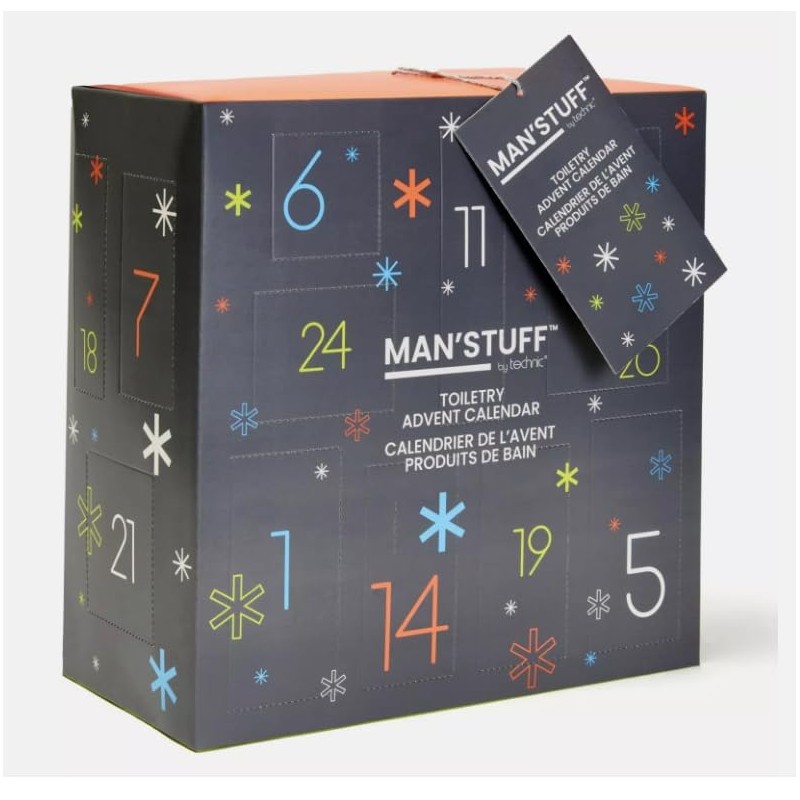 ManStuff Christmas Advent Calendar Toiletry Grooming Bath Gift Set
