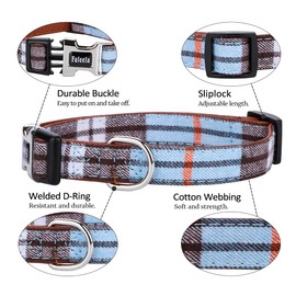 Faleela Soft &Comfy Bowtie Dog Collar,Detachable and Adjustable Bow Tie Collar,for Small Medium Large Pet (M, Blue)