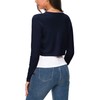 EXCHIC Cárdigan Corto Bolero con Botones y Cuello Redondo para