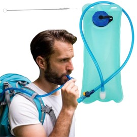 Hydration Bladder with Hose, 2 L Hydration Bladder, Water Bladder for Hydration Backpack, Tear-Resistant Hydration Bladder, Hydration Bag Water Prey, Hydration Bladder with Bite Valve, for Hiking,