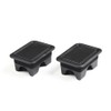 2Piece Black Stake Pocket Covers Rear Truck Pickup Bed Rail