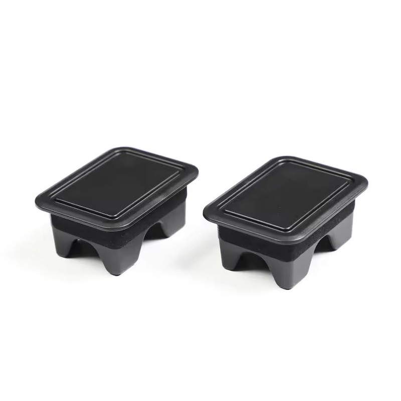2Piece Black Stake Pocket Covers Rear Truck Pickup Bed Rail