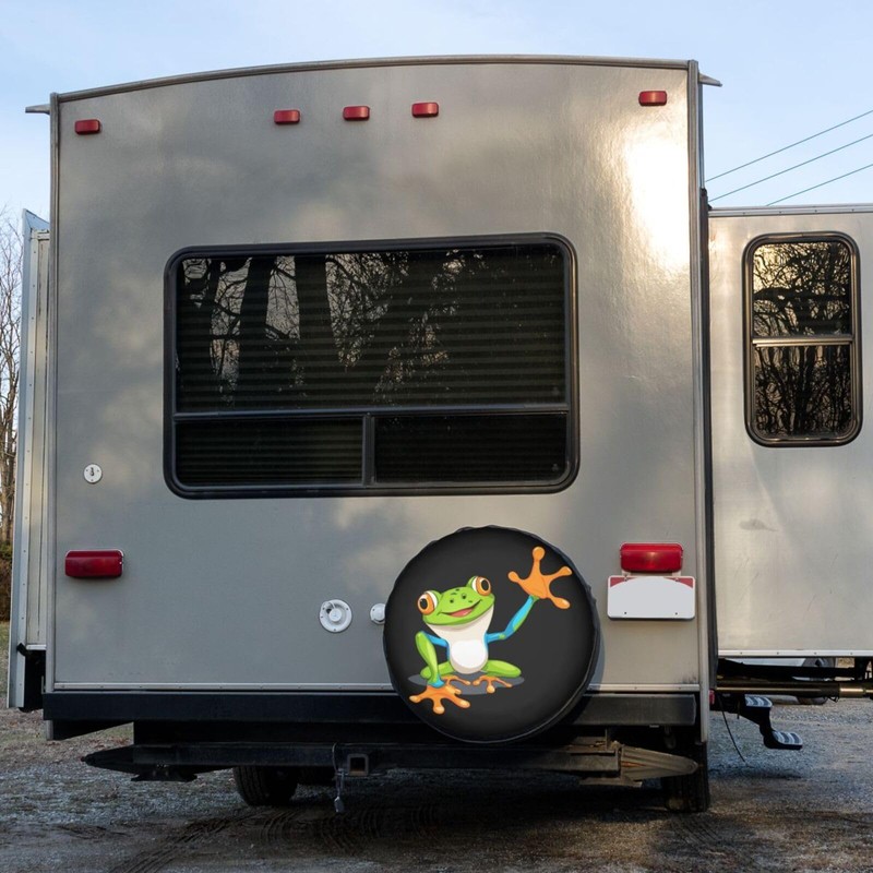 Foruidea Frog Spare Tire Cover Dust-Proof Wheel Tire Cover Fit