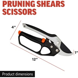 Piranha Pruner XL Pruning Shears Scissors Stainless Steel Blade & Easy Grip