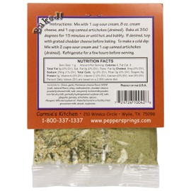 Pepper Springs Baked Artichoke Jalapeno Dip Mix, 1.0 Ounce