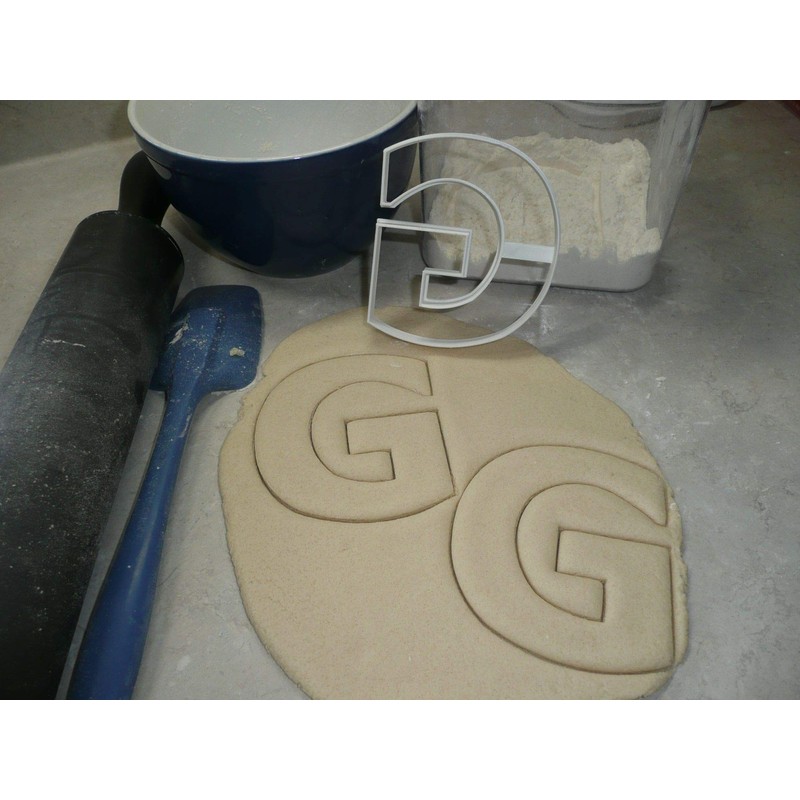 YNGLLC LETTER G 4 INCH UPPERCASE CAPITAL BLOCK FONT COOKIE