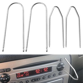 4PCS Car Radio Removal Tool U And V Shape for Ford Radio Removal Keys Replacement Pin Removal Tool Kits for Car Stereo,Radio,Head Unit and CD Player