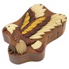 Flying Eagle - Natural Wood Intarsia Puzzle Box - Handcrafted