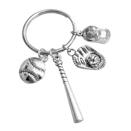 iplusmile Mini Baseball Keychain Zinc Baseball Sports Keychain Baseball Party Award Sports Theme Party Supplies Souvenir Gift