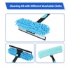 122'' Window Washing Kit with Extension Pole, 2-in-1 Window Cleaning