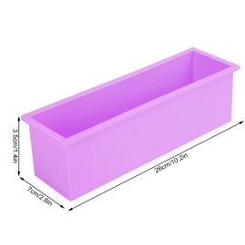 Molde de Jabón de Silicona Rectangular 1200ML - Tres Colores, Antiadherente, Bricolaje, Fácil de Limpiar - Herramienta para Tostadas (Púrpura)