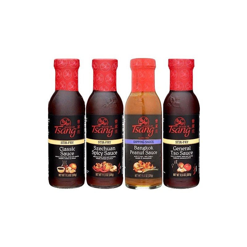 House of Tsang Sauce 11.5 Oz Variety Pack of 4