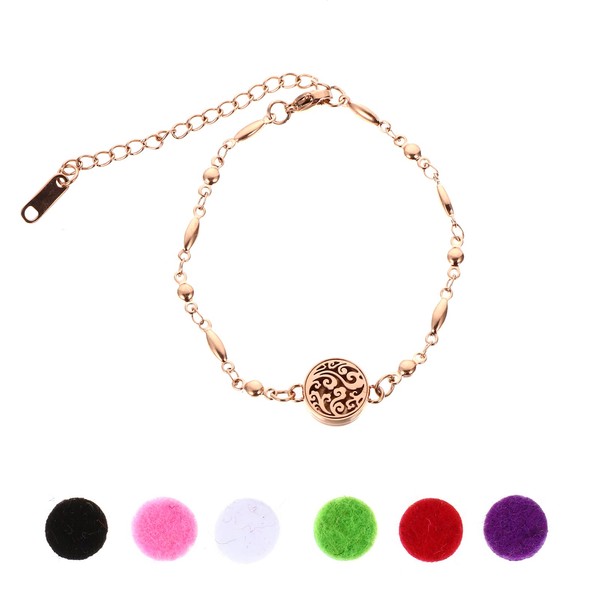 HEALLILY 1 Set Essential Oil Diffuser Bracelet Aroma Wrist Chain Birthday Gift Daughter Girl Mom 12mm