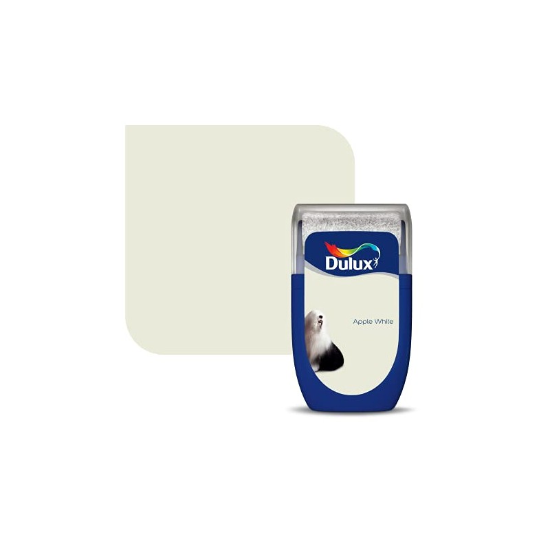Dulux Walls & Ceilings Tester Paint, Apple White, 30 ml