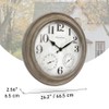 Presentime & Co. 26" Clifton in/Outdoor Farmhouse Clock with Thermometer