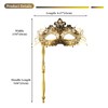 Oidea Masquerade Mask for Women with Stick: Luxury Shiny Rhinestones
