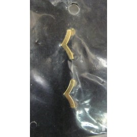 HWC SECURITY POLICE RANK- PRIVATE 3/4'' INCH GOLD INSIGNIA PIN BADGE SET OF 2